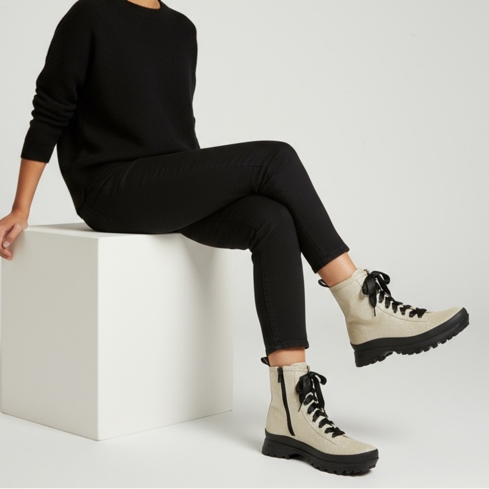 P448 Denise Platform Combat Sneaker Boot in Spark | Size 6 -Fits like a 7